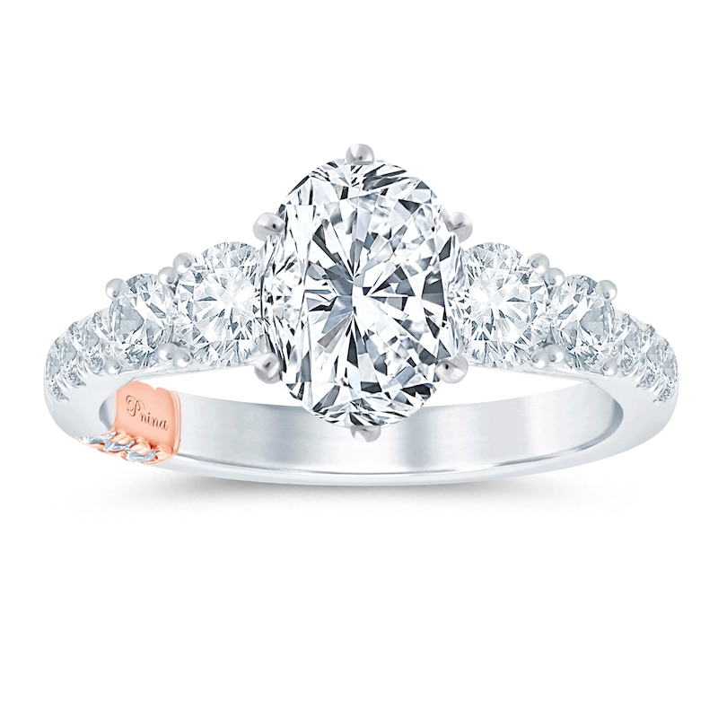 Main Image 3 of Previously Owned Pnina Tornai Lab-Created Diamond Engagement Ring Setting 1-1/4 ct tw Round 14K White Gold