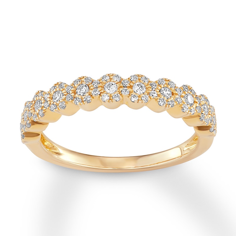 Previously Owned Diamond Stackable Ring 3/8 carat tw Round 10K Yellow Gold