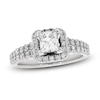 Thumbnail Image 1 of Previously Owned Diamond Engagement Ring 1-1/2 ct tw Princess/Round 14K White Gold