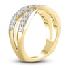 Thumbnail Image 2 of Previously Owned Diamond Criss-Cross Anniversary Band 5/8 ct tw Round 18K Yellow Gold