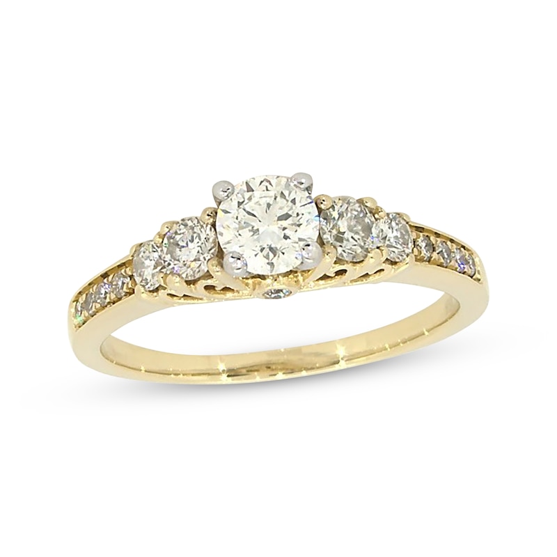 Main Image 1 of Previously Owned Diamond Engagement Ring 1 ct tw Round 14K Yellow Gold