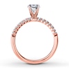 Thumbnail Image 1 of Previously Owned Diamond Engagement Ring Setting 1/6 ct tw Round 14K Rose Gold