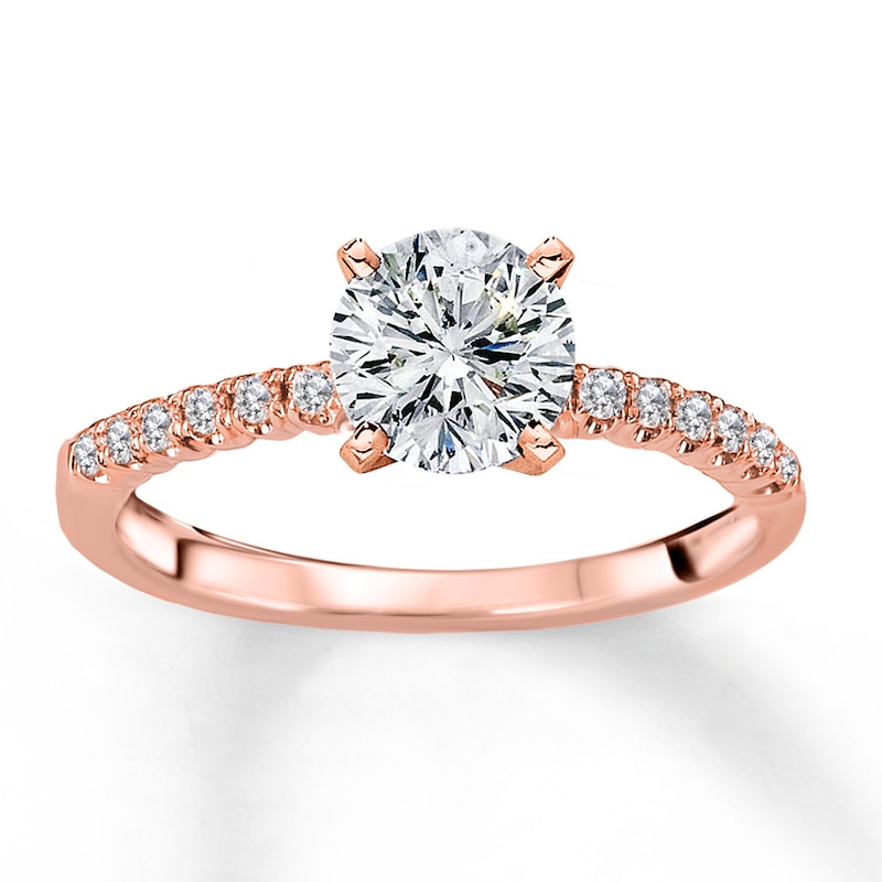 Previously Owned Diamond Engagement Ring Setting 1/6 ct tw Round 14K Rose Gold