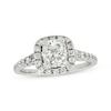 Thumbnail Image 0 of Previously Owned Diamond Engagement Ring 1-1/4 ct tw Cushion/Round 14K White Gold