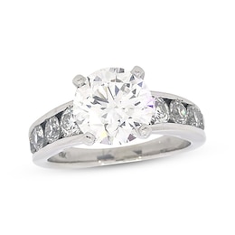 Previously Owned Diamond Engagement Ring 3-1/8 ct tw Round 18K White Gold