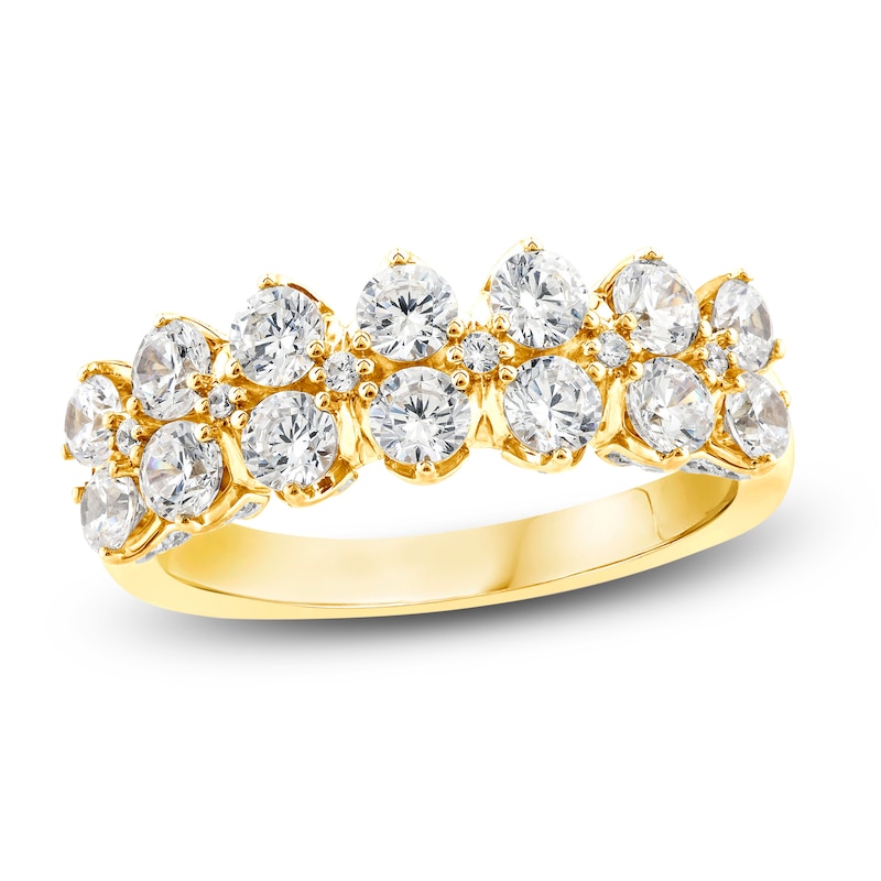 Main Image 1 of Previously Owned Diamond Double Row Ring 1-1/2 ct tw Round 14K Yellow Gold