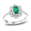 Thumbnail Image 1 of Previously Owned Le Vian Natural Emerald Ring 1/3 ct tw Diamonds Platinum