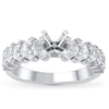 Thumbnail Image 1 of Previously Owned Diamond Engagement Ring Setting 1-1/4 ct tw Oval/Round 18K White Gold