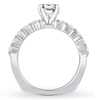 Thumbnail Image 2 of Previously Owned Diamond Engagement Ring Setting 1-1/4 ct tw Oval/Round 18K White Gold