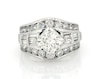 Thumbnail Image 1 of Previously Owned Princess & Round-Cut Diamond Engagement Ring 3-3/4 ct tw 14K White Gold