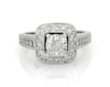 Thumbnail Image 0 of Previously Owned Cushion & Round-Cut Diamond Wedding Ring 1-7/8 ct tw 18K White Gold