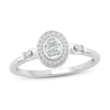 Thumbnail Image 0 of Previously Owned Diamond Promise Ring 1/6 ct tw Oval/Round/Baguette 10K White Gold