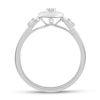 Thumbnail Image 2 of Previously Owned Diamond Promise Ring 1/6 ct tw Oval/Round/Baguette 10K White Gold