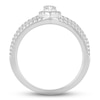 Thumbnail Image 2 of Previously Owned Diamond Ring 1 ct tw Round/Marquise 14K White Gold