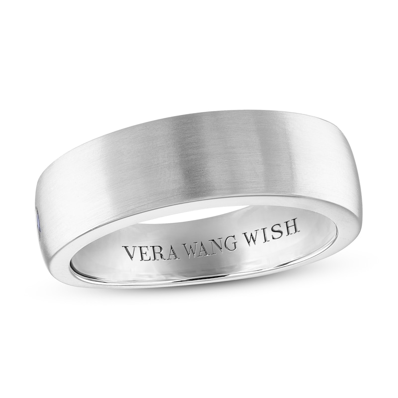 Previously Owned Vera Wang WISH  Blue Sapphire Wedding Band 14K White Gold