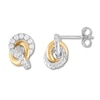 Thumbnail Image 0 of Previously Owned Diamond Knot Earrings 1/2 ct tw Round-cut 10K Two-Tone Gold