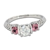 Thumbnail Image 1 of Previously Owned Pink & White Diamond Engagement Ring 5/8 ct tw 14K White Gold