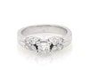 Thumbnail Image 1 of Previously Owned Round & Princess-Cut Diamond Ring 1 ct tw 14K White Gold