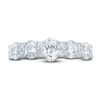 Thumbnail Image 3 of Previously Owned Pnina Tornai Lab-Created Diamond Anniversary Ring 1-1/2 ct tw Round/Oval 14K White Gold