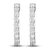 Thumbnail Image 0 of Previously Owned Lab-Created Diamond Hoop Earrings 1 ct tw Round 14K White Gold