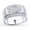 Thumbnail Image 0 of Previously Owned Diamond Men's Band 1 ct tw Round-cut 10K White Gold