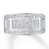 Thumbnail Image 2 of Previously Owned Diamond Men's Band 1 ct tw Round-cut 10K White Gold
