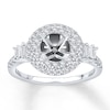 Thumbnail Image 0 of Previously Owned Diamond Ring Setting 5/8 ct tw Baguette & Round 14K White Gold