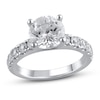 Thumbnail Image 1 of Previously Owned Lab-Created Diamond Engagement Ring 3-1/6 ct tw Round 14K White Gold