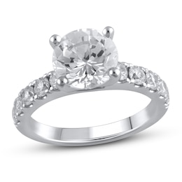 Previously Owned Lab-Created Diamond Engagement Ring 3-1/6 ct tw Round 14K White Gold