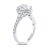 Thumbnail Image 1 of Previously Owned Lab-Created Diamond Engagement Ring 2-3/4 ct tw Oval/Round 14K White Gold