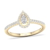 Thumbnail Image 1 of Previously Owned Diamond Ring 1/3 ct tw Pear-shaped/Round-cut 14K Yellow Gold