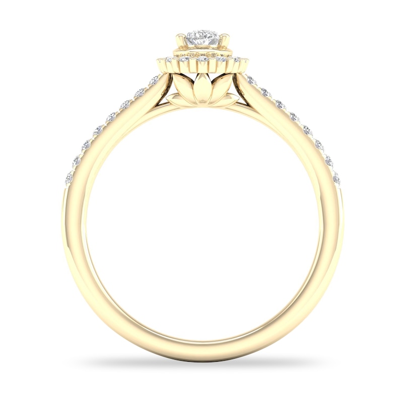 Main Image 2 of Previously Owned Diamond Ring 1/3 ct tw Pear-shaped/Round-cut 14K Yellow Gold