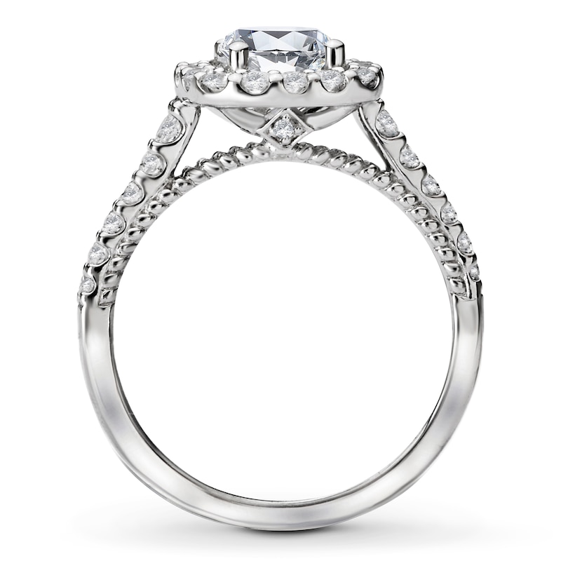 Previously Owned Diamond Engagement Ring Setting 1/2 ct tw Round 14K White Gold