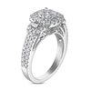 Thumbnail Image 1 of Previously Owned Diamond Engagement Ring 1-1/8 ct tw Round/Baguette 14K White Gold