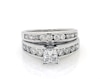 Thumbnail Image 1 of Previously Owned Princess & Round-Cut Diamond Bridal Set 2-1/5 ct tw 14K White Gold