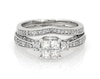 Thumbnail Image 1 of Previously Owned Princess & Round-Cut Diamond Bridal Set 7/8 ct tw 14K White Gold