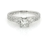 Thumbnail Image 1 of Previously Owned Princess & Round-Cut Diamond Engagement Ring 1 ct tw 14K White Gold