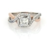 Thumbnail Image 1 of Previously Owned Princess & Round-Cut Diamond Engagement Ring 7/8 ct tw 14K Two-Tone Gold