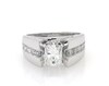 Thumbnail Image 1 of Previously Owned Princess & Round-Cut Diamond Engagement Ring 1-1/3 ct tw 14K White Gold