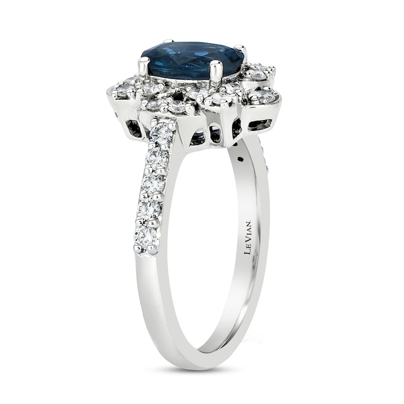 Main Image 2 of Previously Owned Le Vian Natural Sapphire Ring 5/8 ct tw Diamonds Platinum