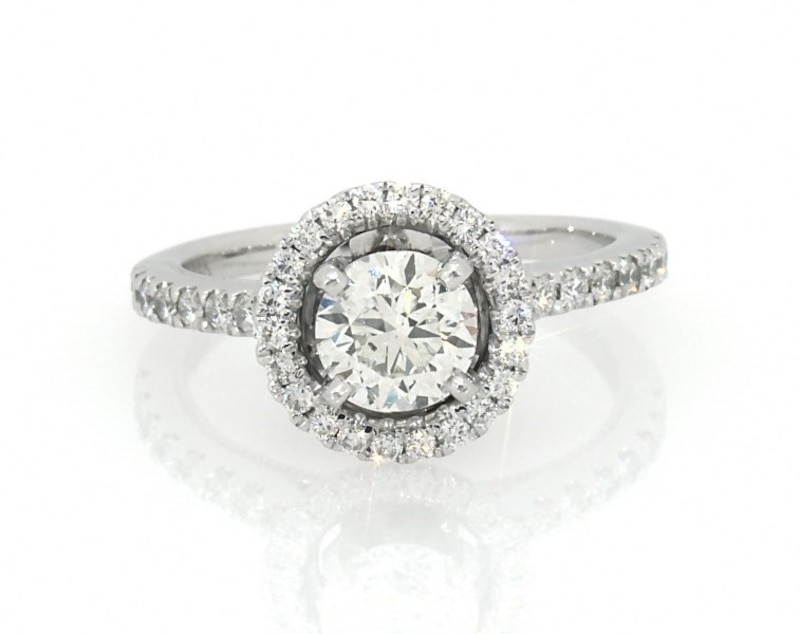 Previously Owned Diamond Engagement Ring 3/4 ct tw 14K White Gold