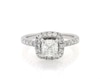 Thumbnail Image 1 of Previously Owned Cushion & Round-Cut Diamond Engagement Ring 1-1/2 ct tw 14K White Gold