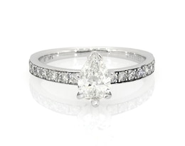 Previously Owned Pear & Round-Cut Diamond Wedding Ring 1-5/8 ct tw 14K White Gold