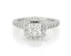 Thumbnail Image 1 of Previously Owned Princess & Round-Cut Diamond Engagement Ring 1-3/4 ct tw 14K White Gold