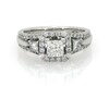 Thumbnail Image 1 of Previously Owned Princess & Round-Cut Diamond Engagement Ring 1-1/5 ct tw 14K White Gold