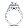 Thumbnail Image 1 of Previously Owned Vera Wang WISH Diamond Engagement Ring 2-1/5 ct tw Round/Princess 14K White Gold