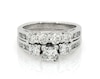 Thumbnail Image 0 of Previously Owned Princess & Round-Cut Diamond Wedding Ring 1-3/4 ct tw 18K White Gold