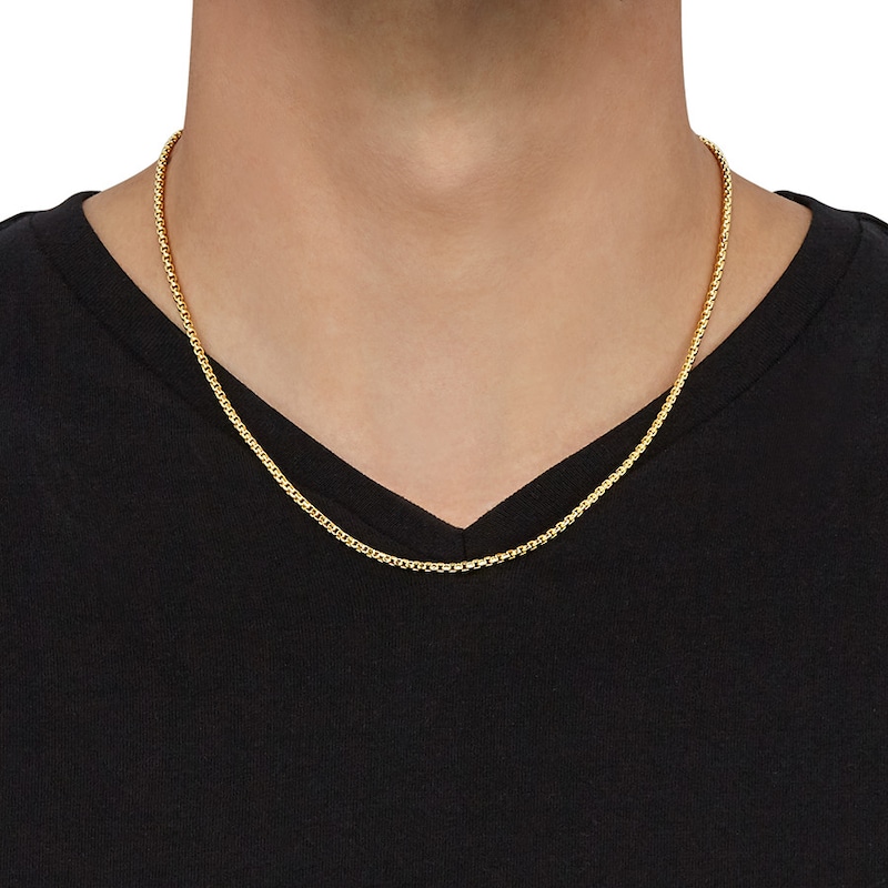 Main Image 3 of Previously Owned Hollow Box Chain Necklace 10K Yellow Gold Appx. 20&quot; 2.5mm