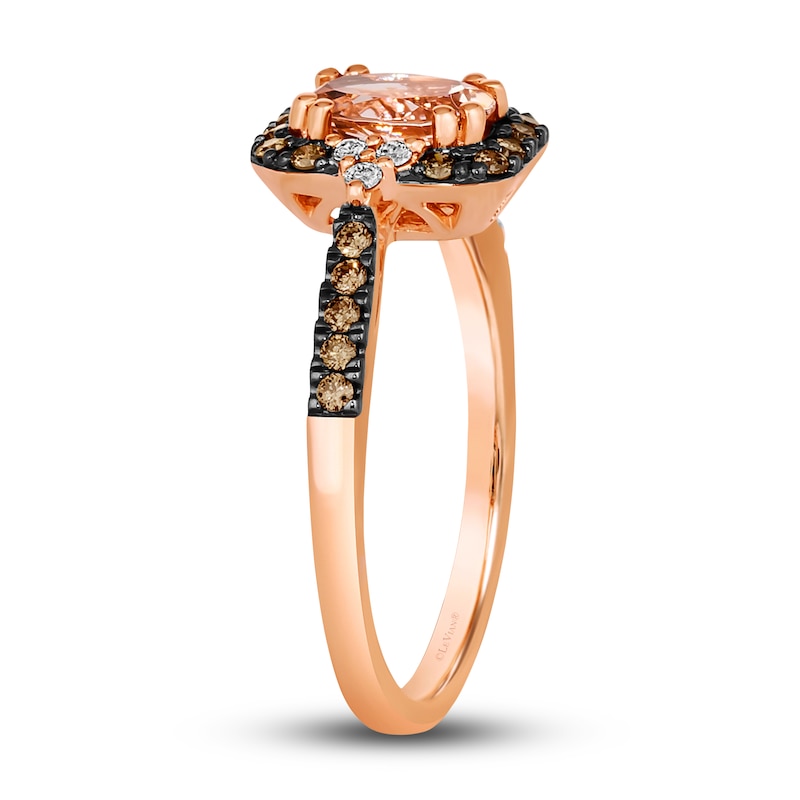 Main Image 4 of Previously Owned Le Vian Natural Morganite Ring 1/4 ct tw Diamonds 14K Strawberry Gold