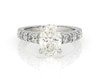 Thumbnail Image 1 of Previously Owned Oval & Round-Cut Diamond Engagement Ring 2-1/2 ct tw 14K White Gold